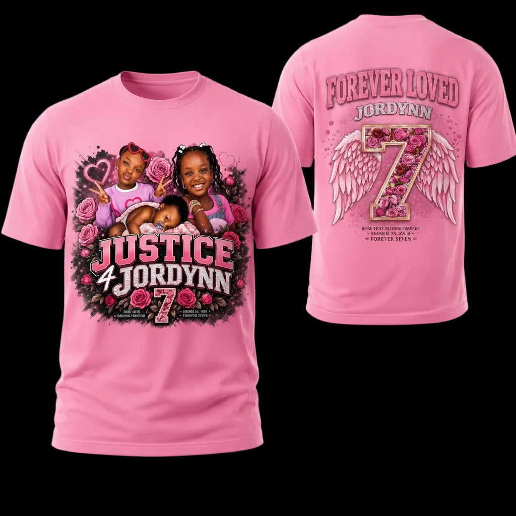 Iconic Pink Justice 4 Jordan Tee